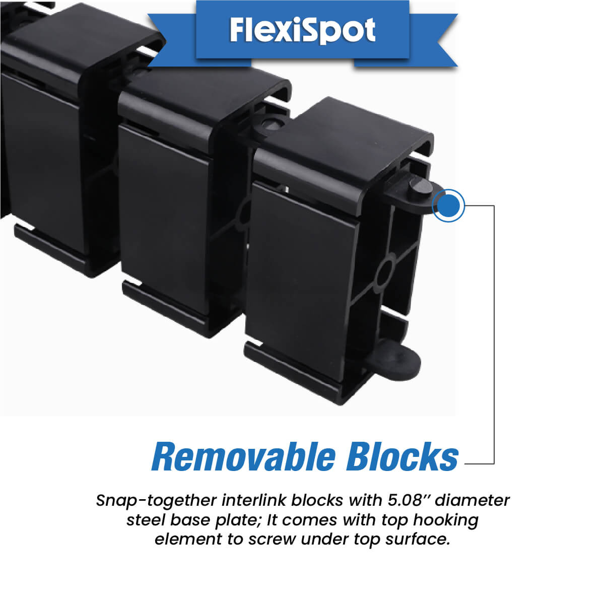 Flexispot Cable Management Spine - Black