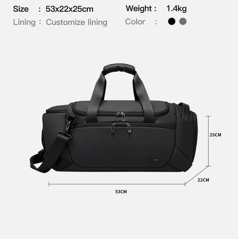 BANGE Rumble Travel Duffel Bag - Black