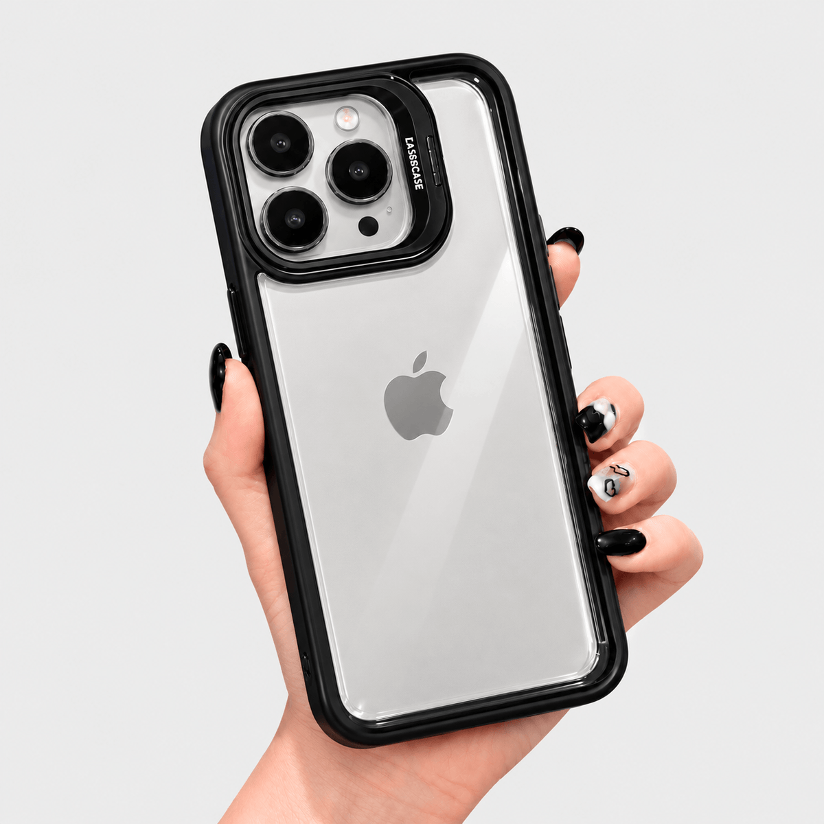 Transparent Lens Ring iPhone Case - Black