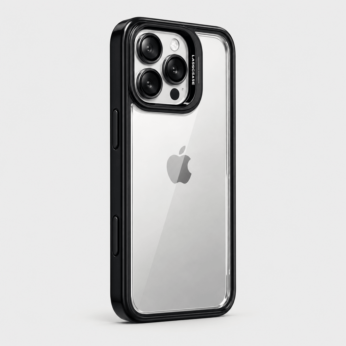 Transparent Lens Ring iPhone Case - Black