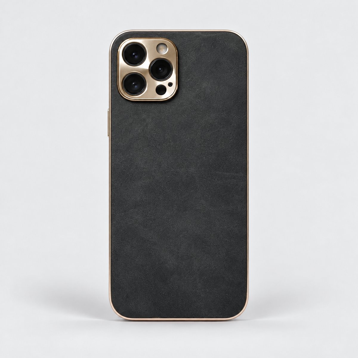 Suede Leather iPhone Case - Black