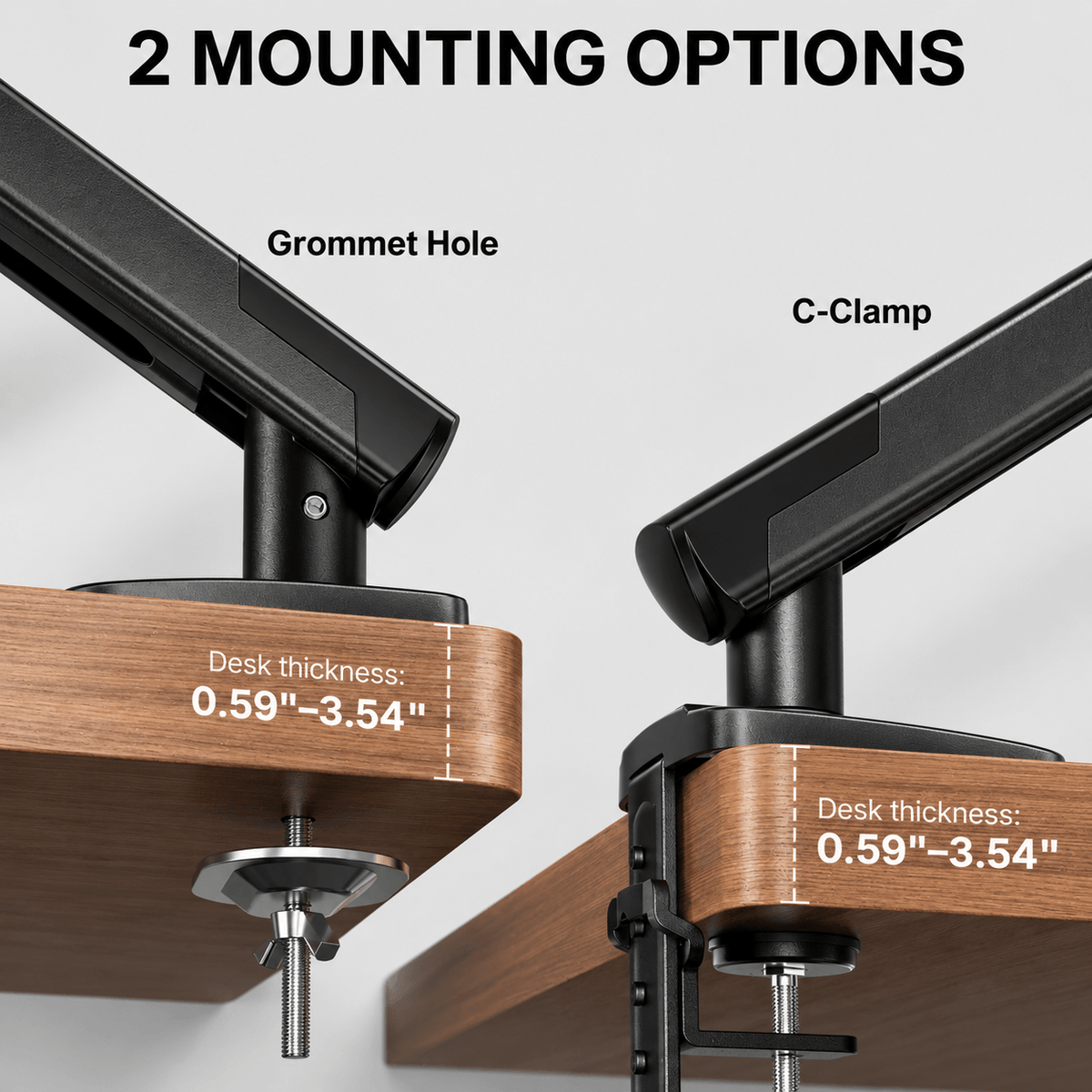 HUANUO FlowLift Single Monitor Arm for 13 to 32 Inch Screens