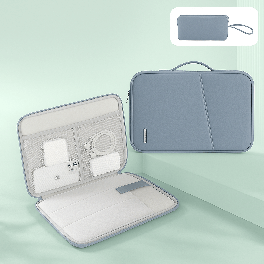 TAIKESEN Minimalist Laptop Sleeve Bag With Power Pack - Haze Blue