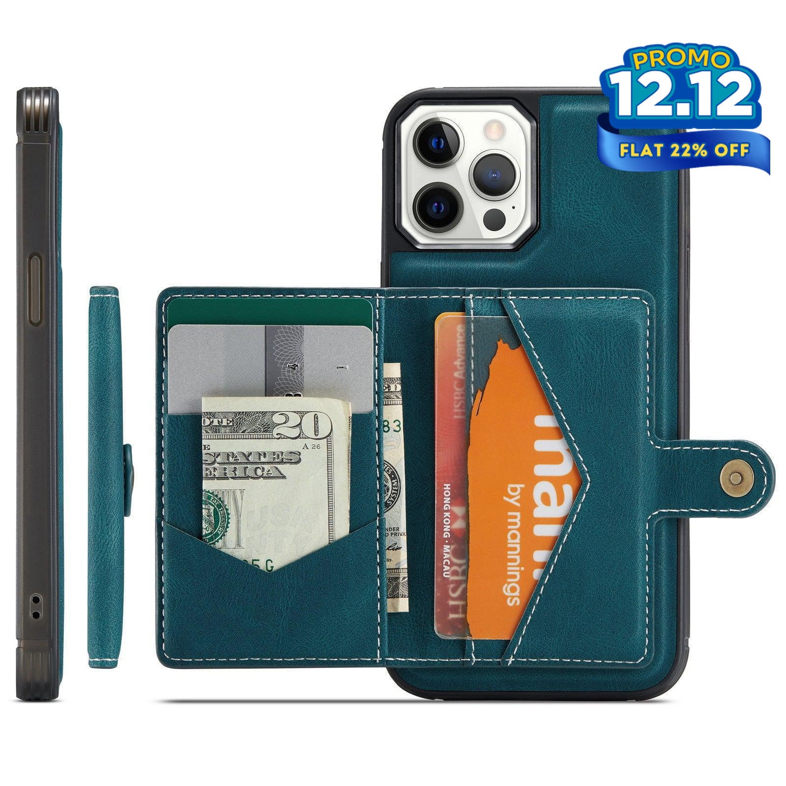 Faux Leather Phone Case With Magnetic Wallet-DIVERSITY