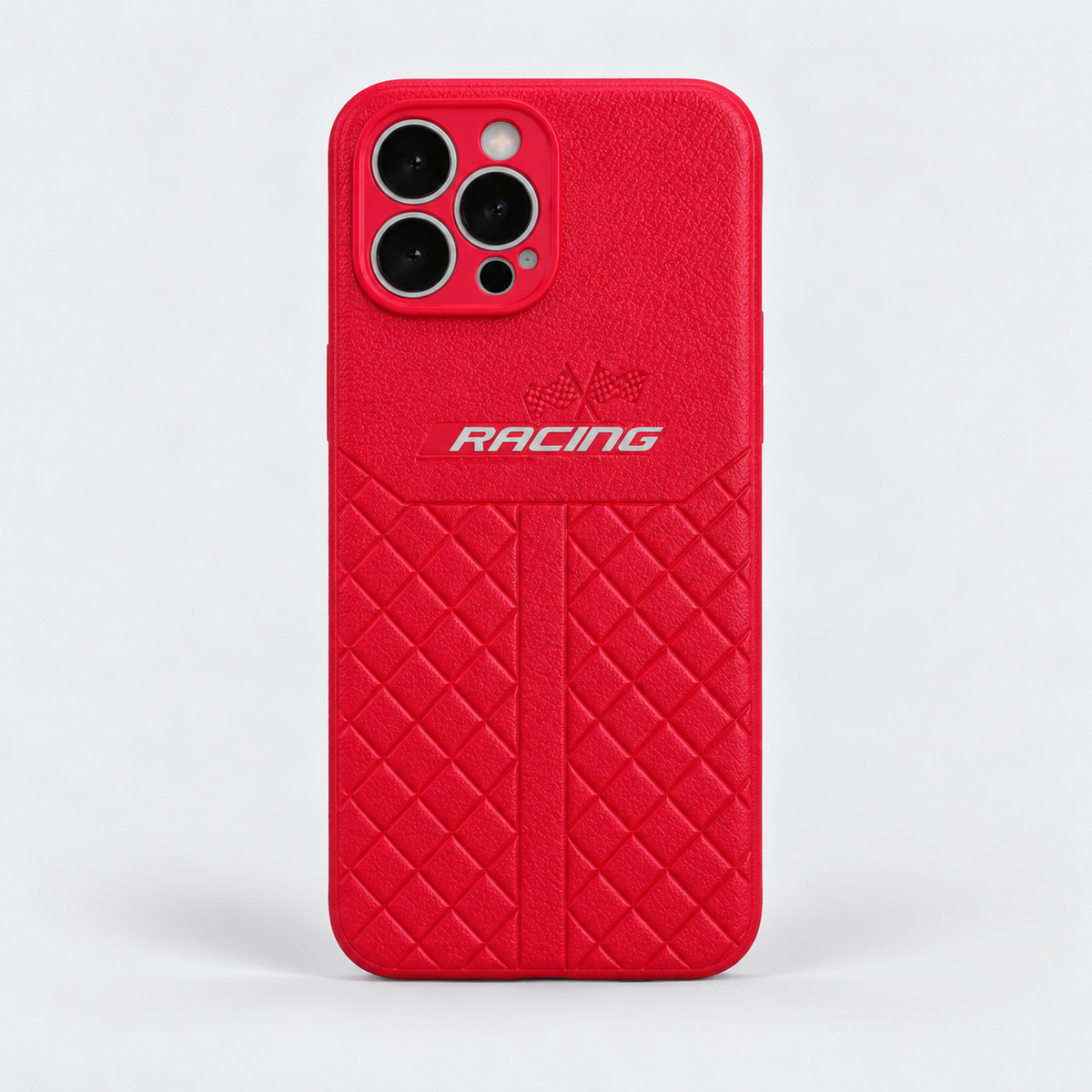 Pattern Leather iPhone Case - Red