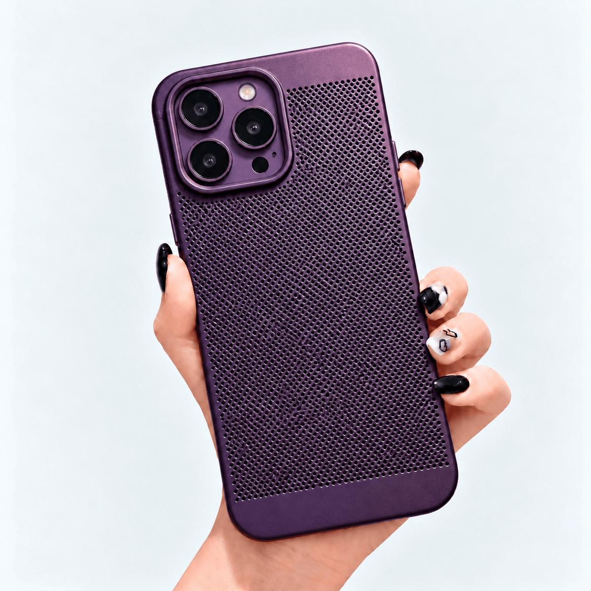 Luxury Breathable Mesh Phone Case - Dark Purple