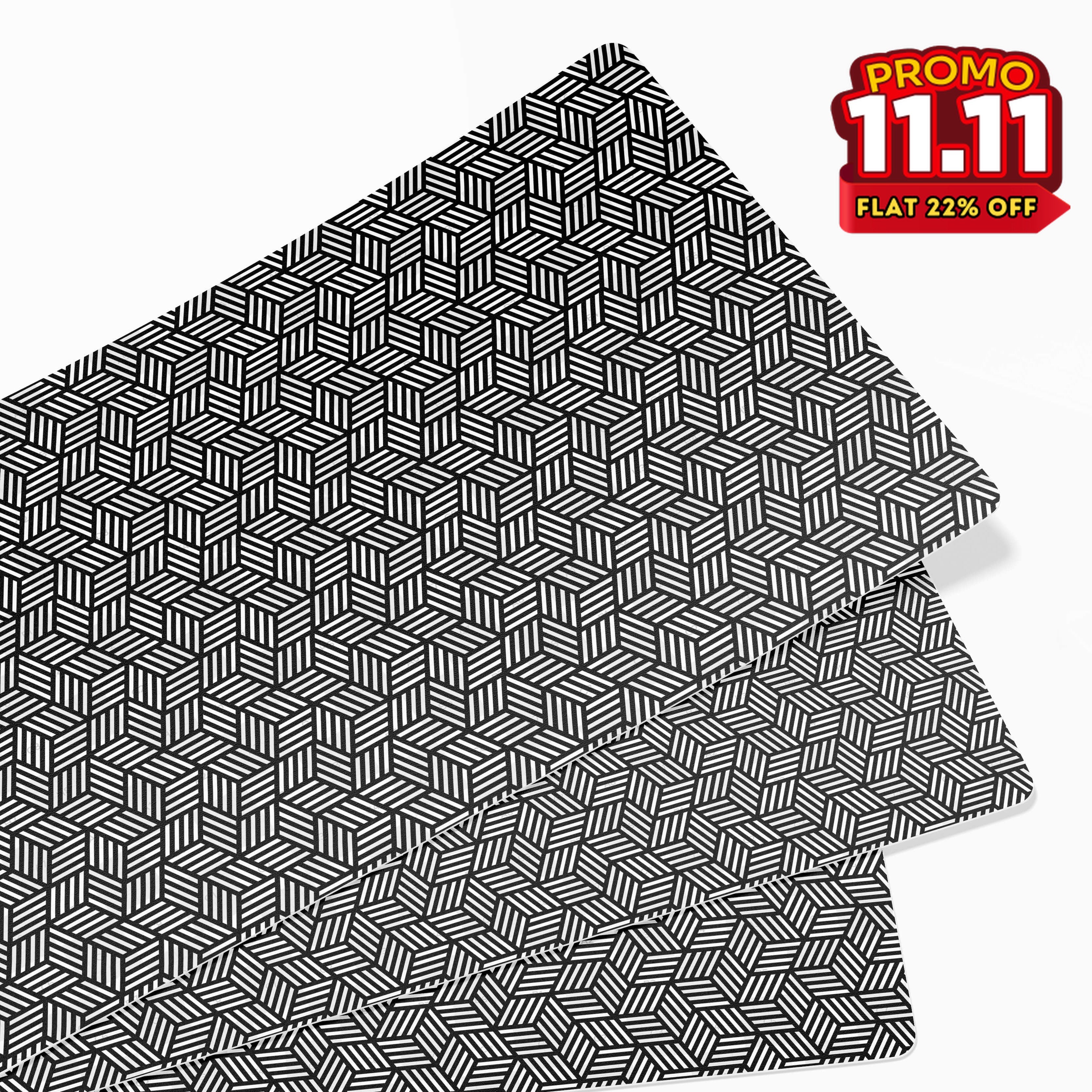 Printed Desk Mat - Hexagon Pattern-DIVERSITY