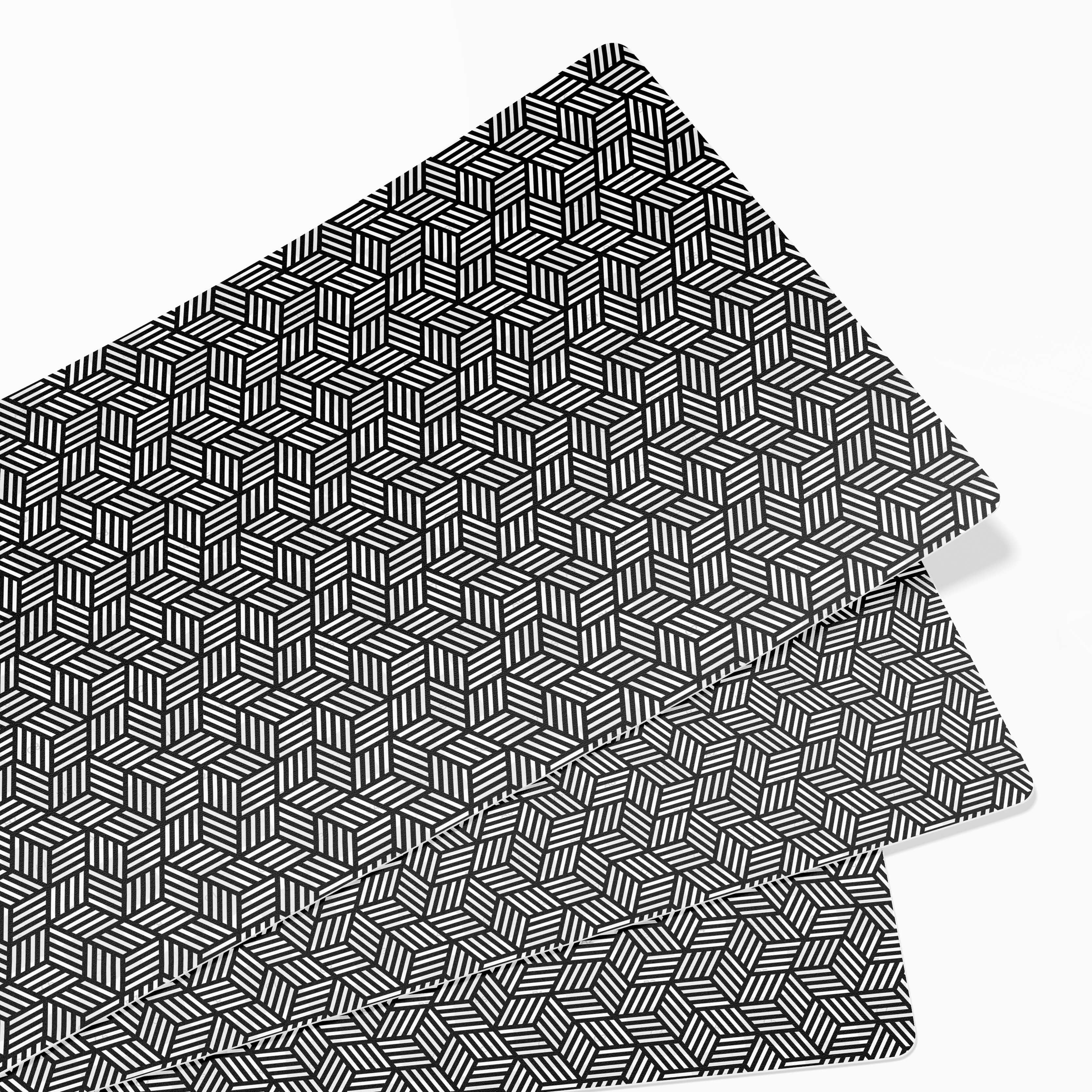 Printed Desk Mat - Hexagon Pattern