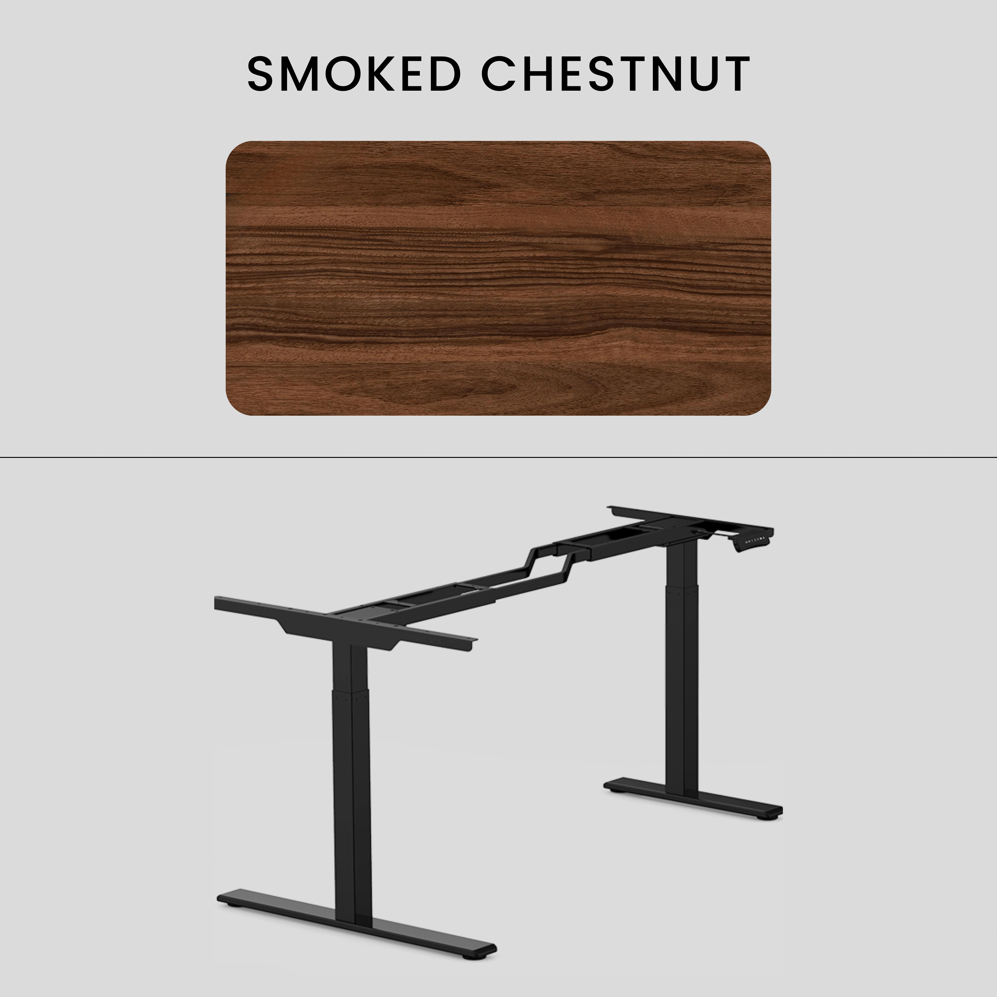 FlexiSpot E1L - Dual Motor L‑Shaped Standing Desk With Black Frame