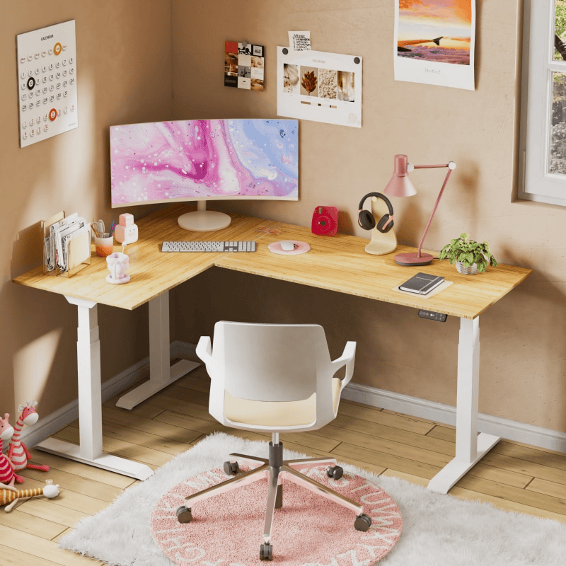 Flexispot E7L Triple Motor L-Shaped Premium Standing Desk