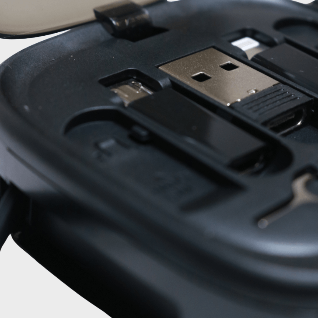 Essager 60W Retractable USB-C Cable & Multi-Adapter Kit with Storage Box