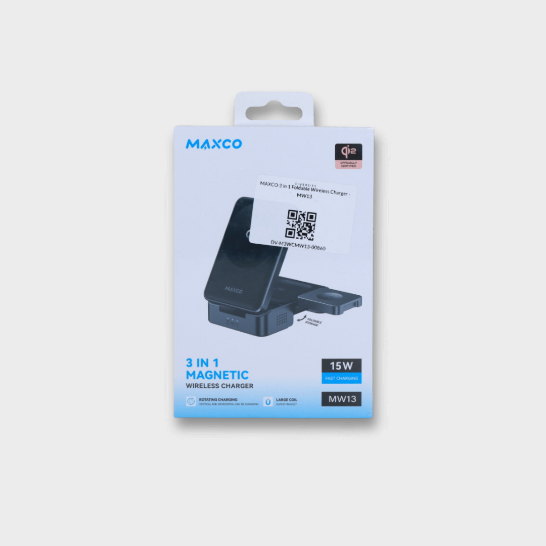 MAXCO 3 in 1 Foldable Wireless Charger - MW13