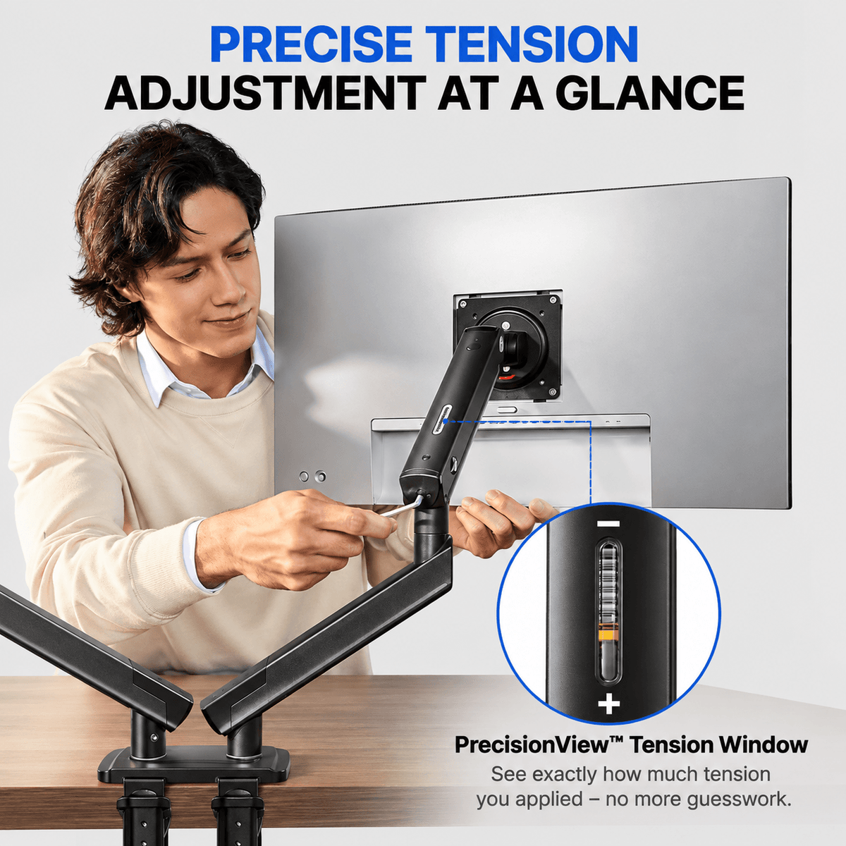 HUANUO FlowLift Dual Monitor Arms fro 13 to 32 Inch Screens