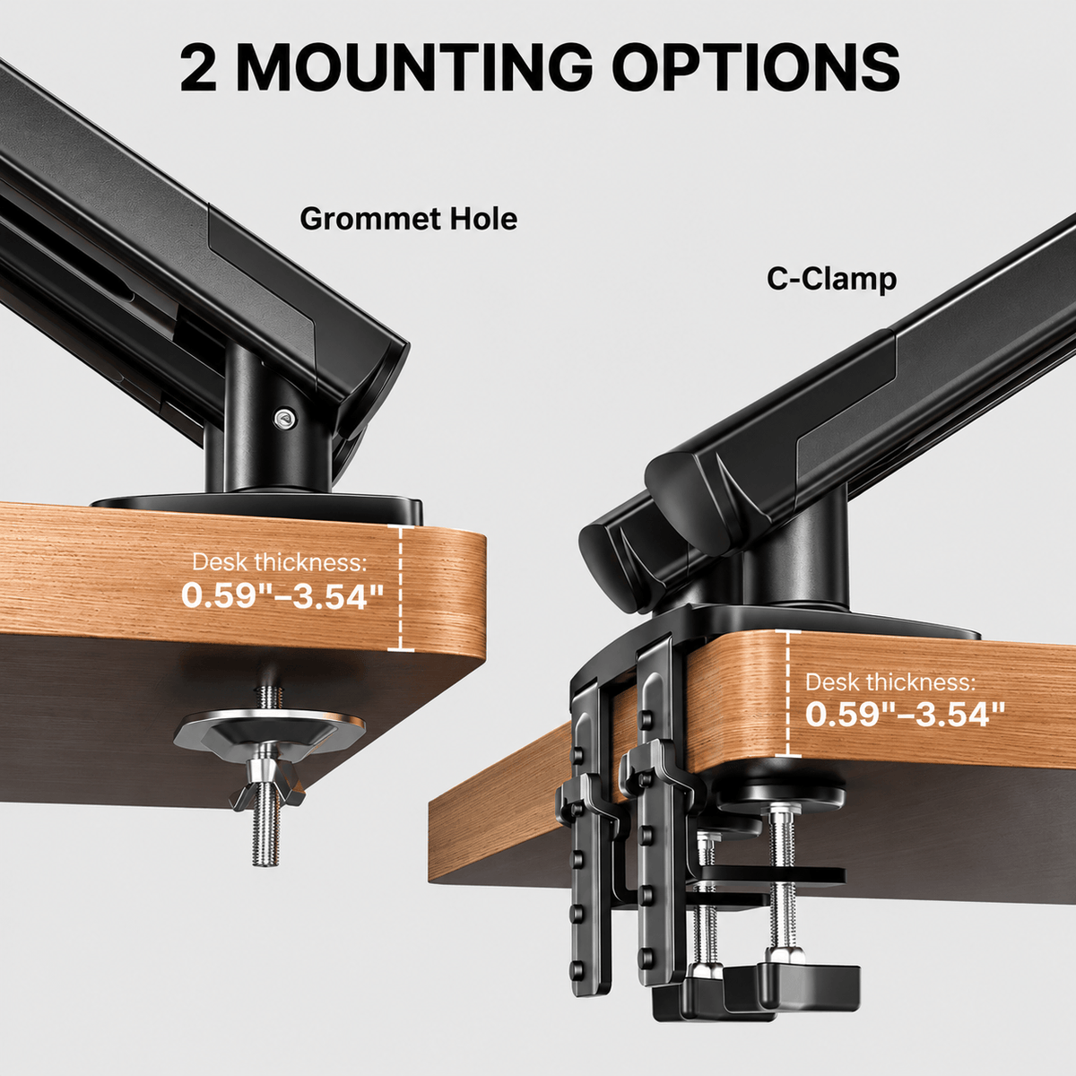 HUANUO FlowLift Dual Monitor Arms fro 13 to 32 Inch Screens
