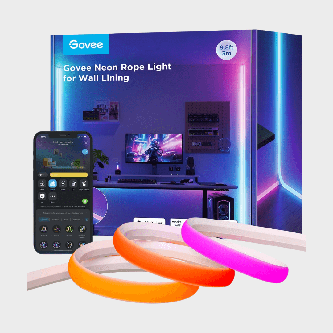 Govee Neon LED Rope Light for Wall Lining 3M