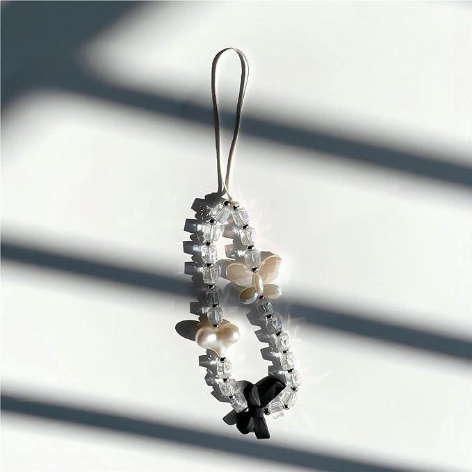 Crystal Charm Beaded Lanyards For Phone Cases