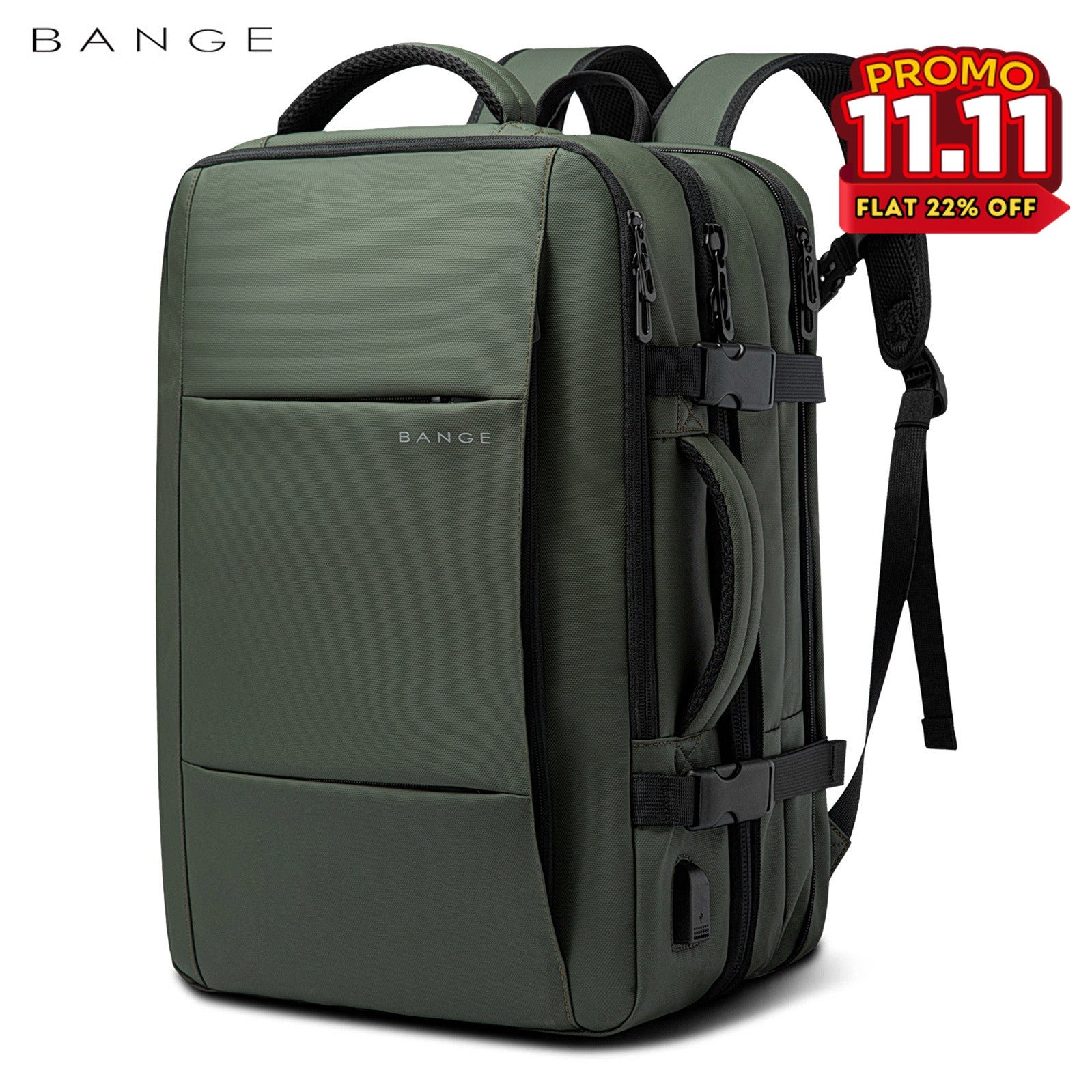 BANGE Digital Nomad Travel Backpack - Green-DIVERSITY