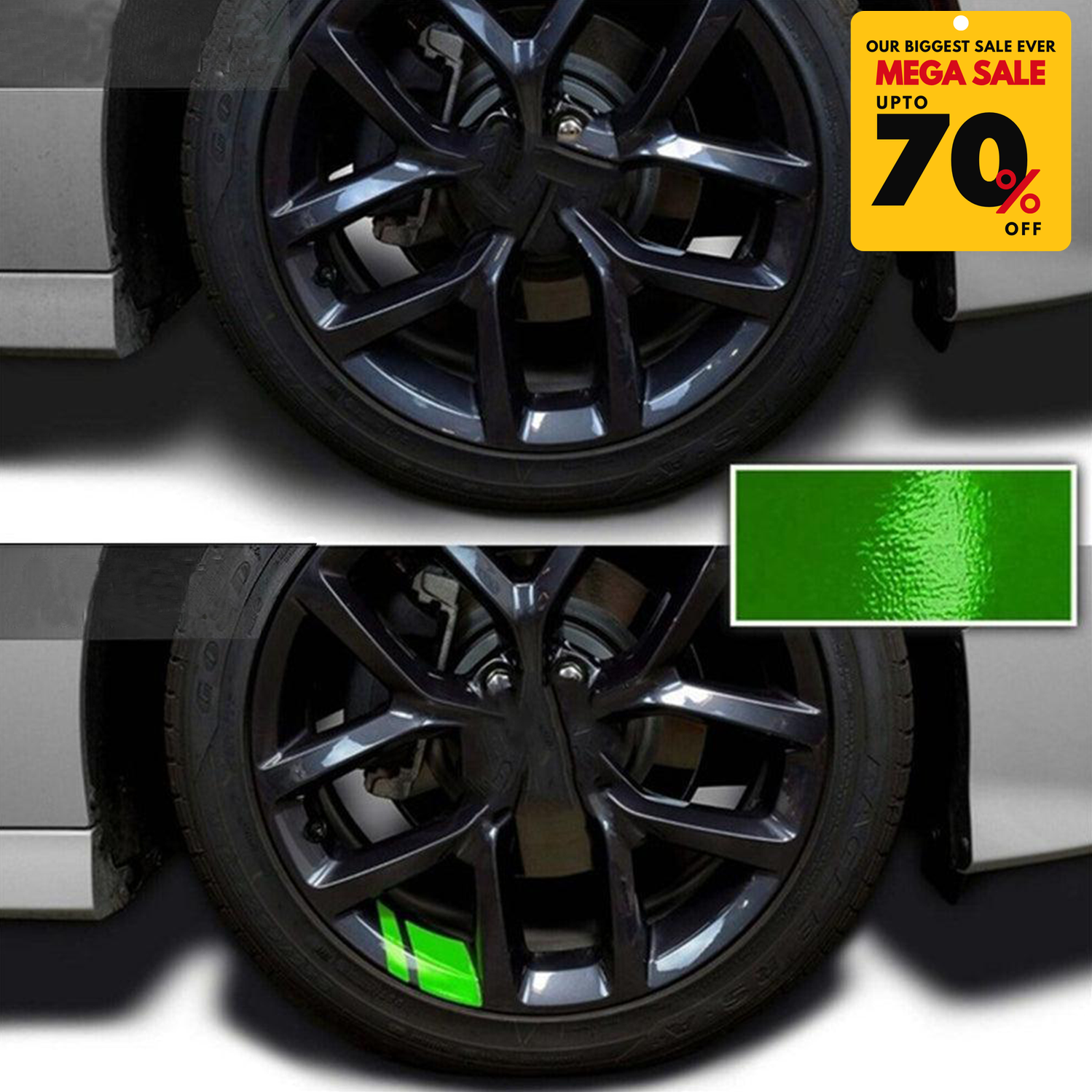 6 PCS Reflective Car Vinyl Rim Stickers-DIVERSITY