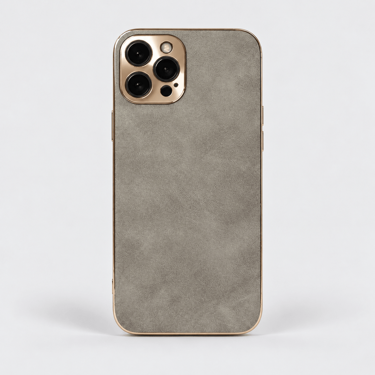 Suede Leather iPhone Case - Grey