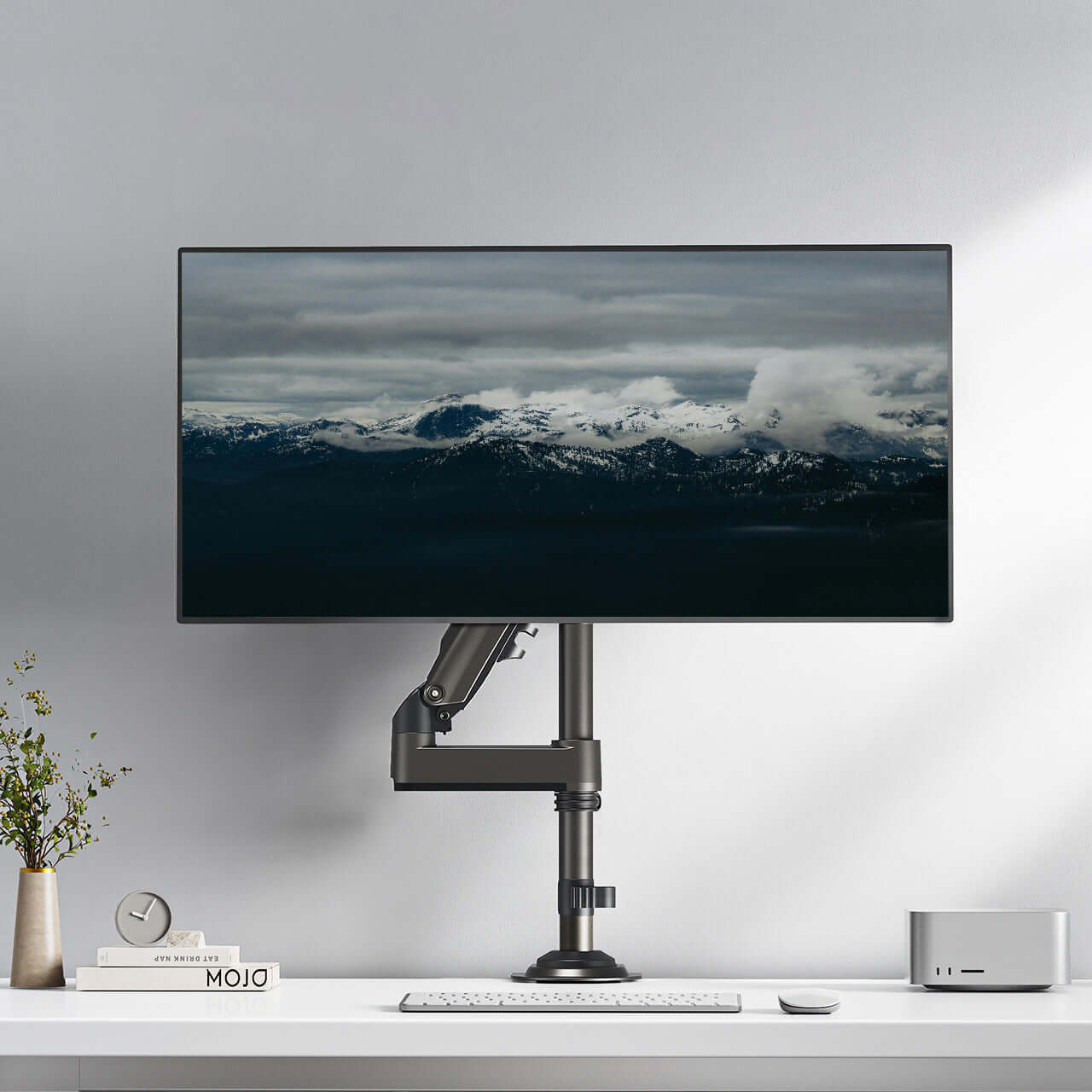 HUANUO Elevation Single Monitor Arm for 13 to 32 Inch Screens