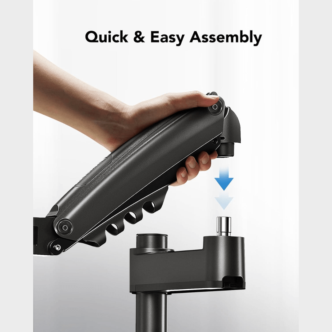 HUANUO Elevation Single Monitor Arm for 13 to 32 Inch Screens
