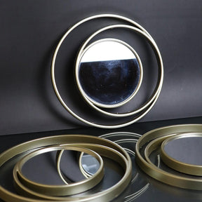 Golden Circle Mirror Set - 3 PCS
