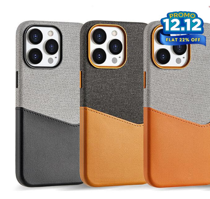 Textured Leather Card Holder iPhone Case-DIVERSITY