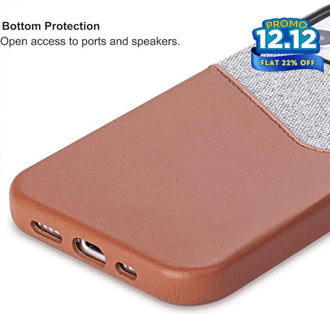 Textured Leather Card Holder iPhone Case-DIVERSITY