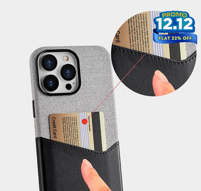 Textured Leather Card Holder iPhone Case-DIVERSITY