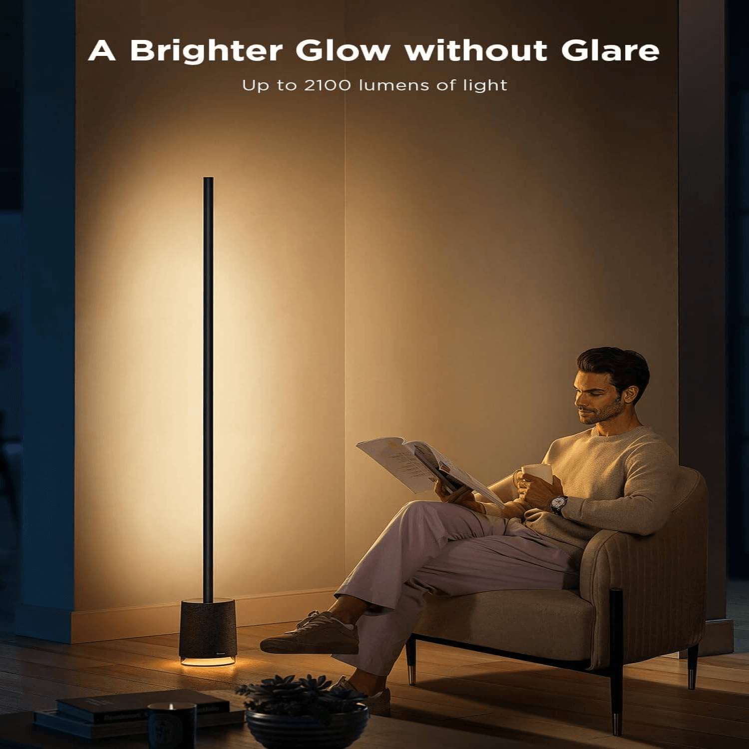 Govee RGBICWW LED Floor Lamp Pro With Bluetooth Speaker & White Noise