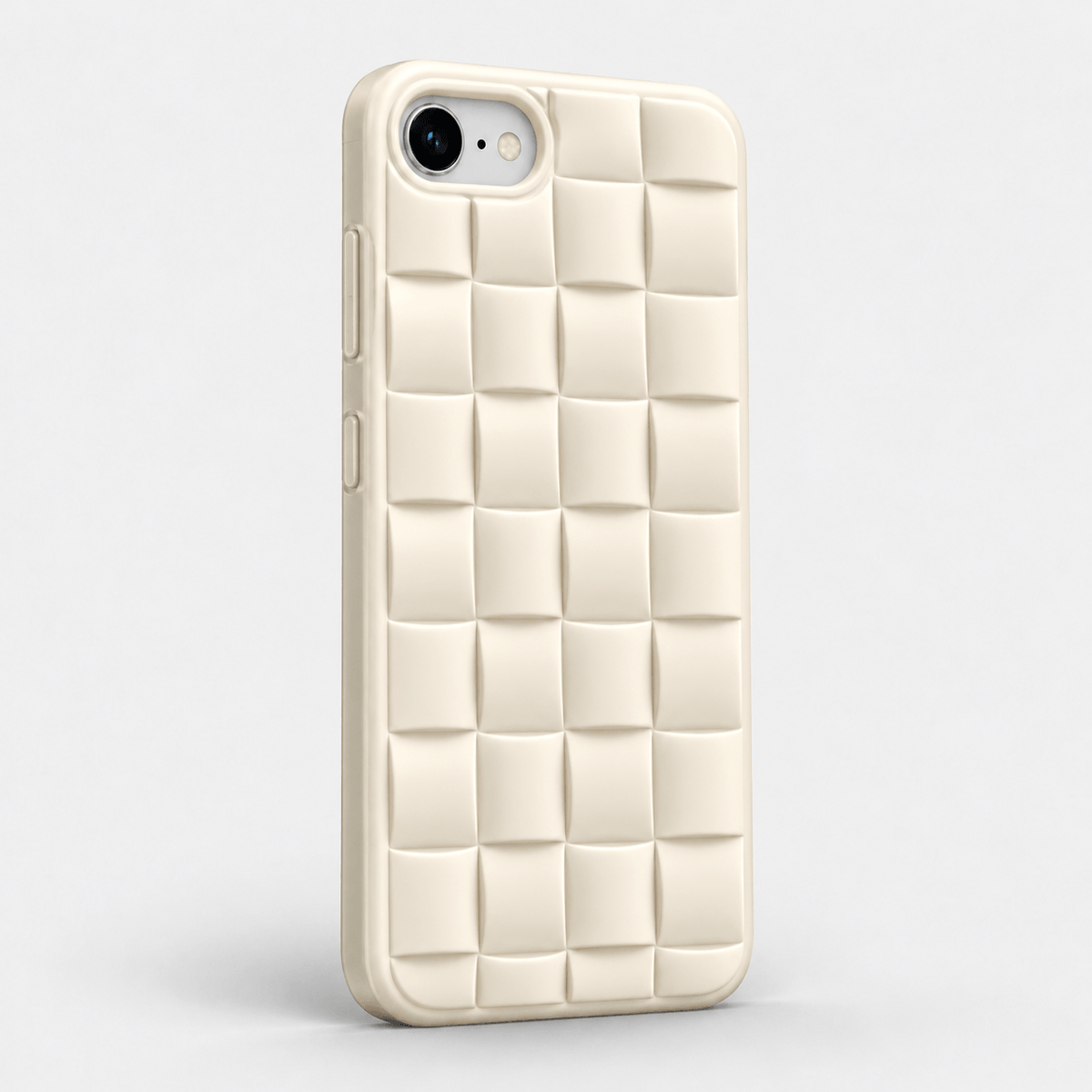 3D Pattern Silicone Phone Case - White