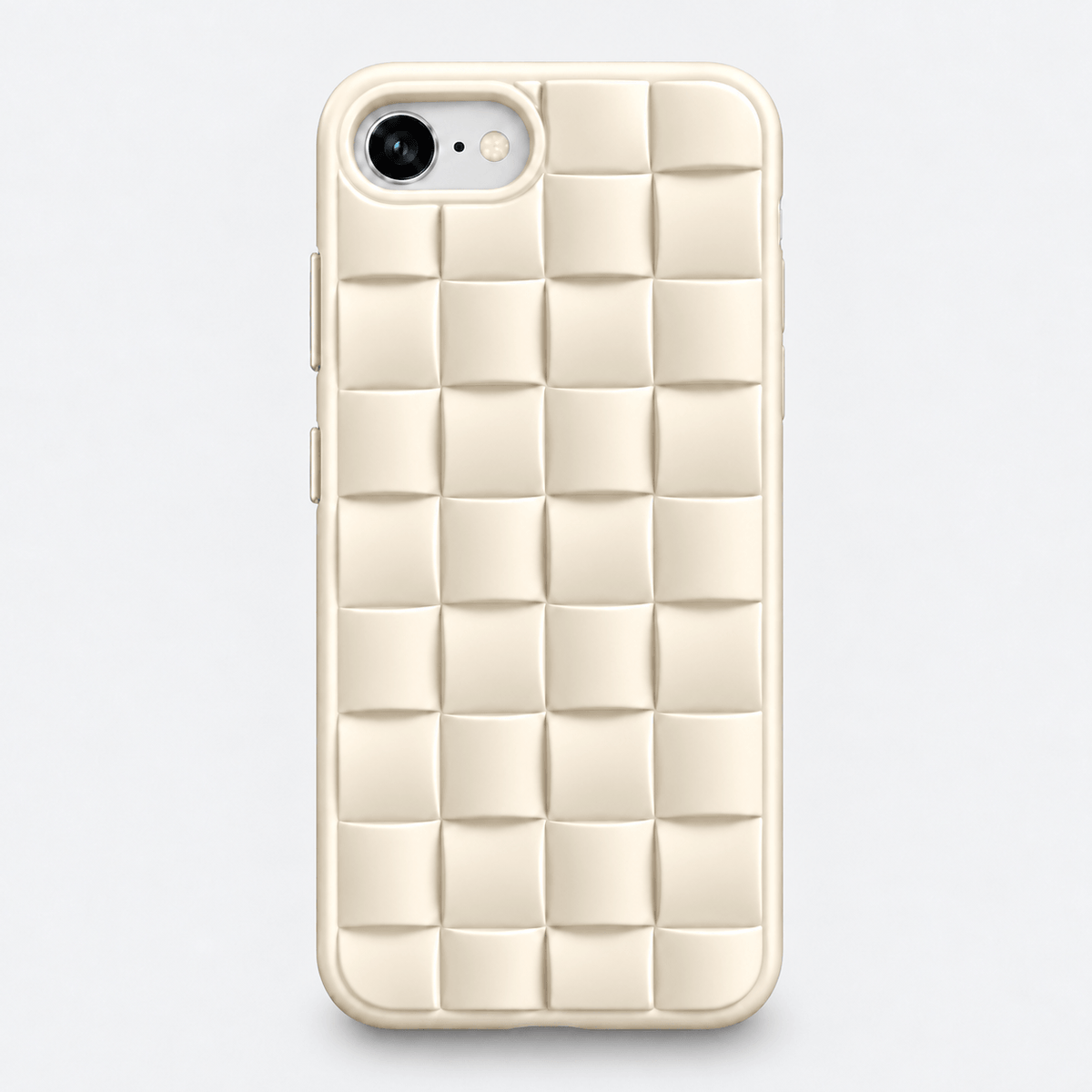 3D Pattern Silicone Phone Case - White