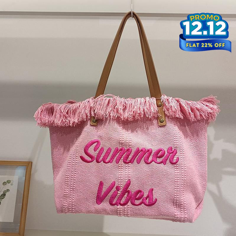 Summer Vibes Canvas Handbag-DIVERSITY