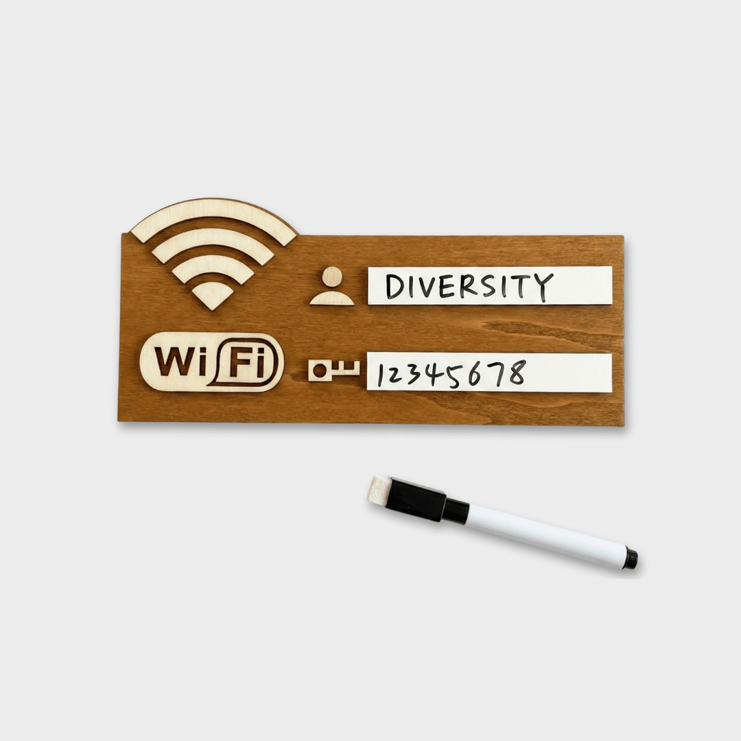 Wooden WiFi Password Wall Mounted Sign