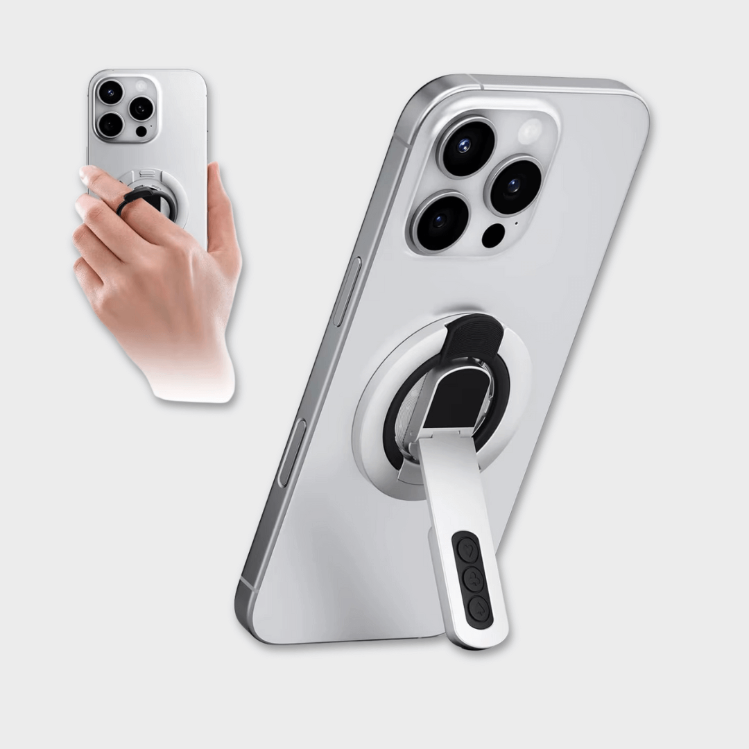 Double-Sided Magnetic Phone Holder Stand with Fidget Buttons