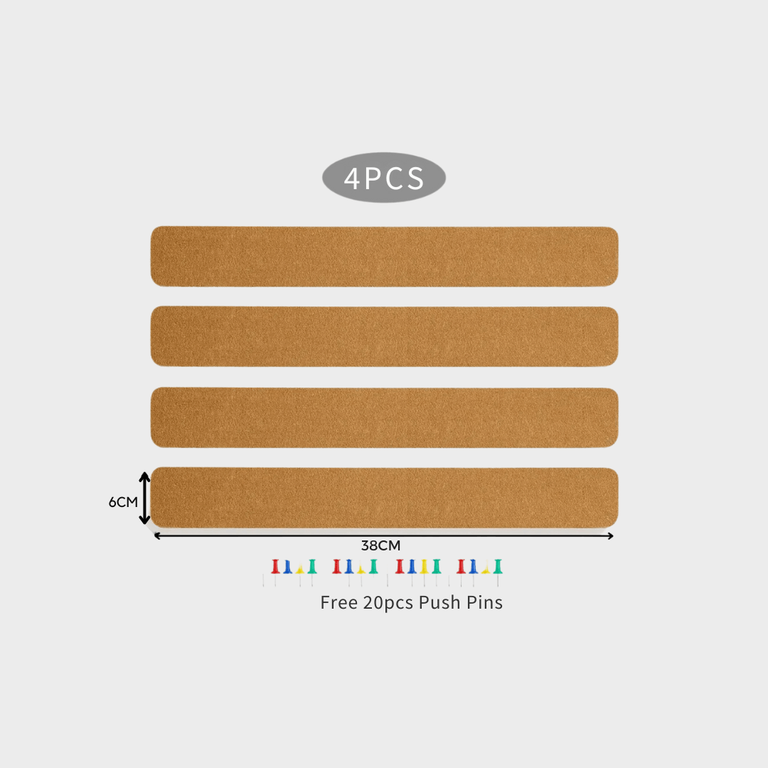 Self-Adhesive Long Cork Board Strips