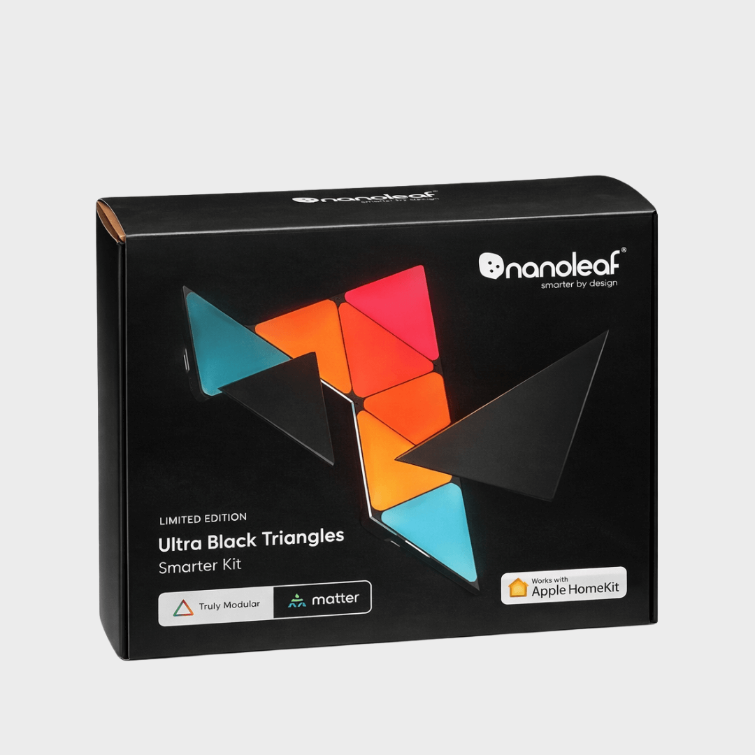 Nanoleaf Shapes Ultra Black Triangle Light Panels Smarter Kit