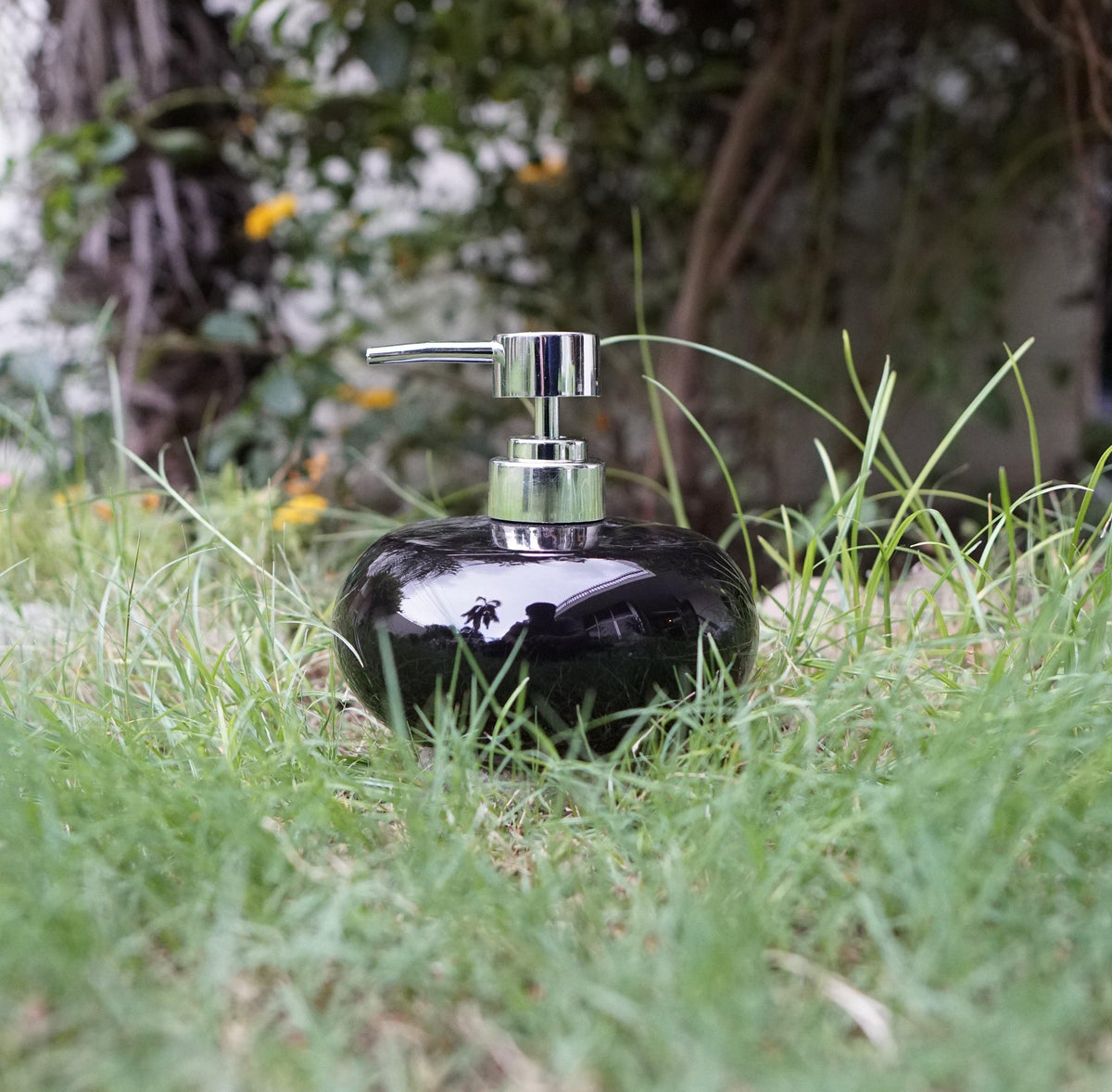 Round Ceramic Soap Dispenser