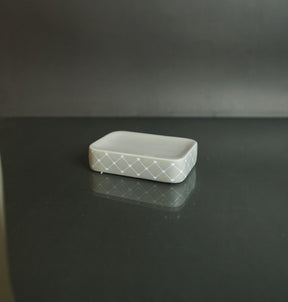 Ceramic Bathroom Set - Grey Pattern