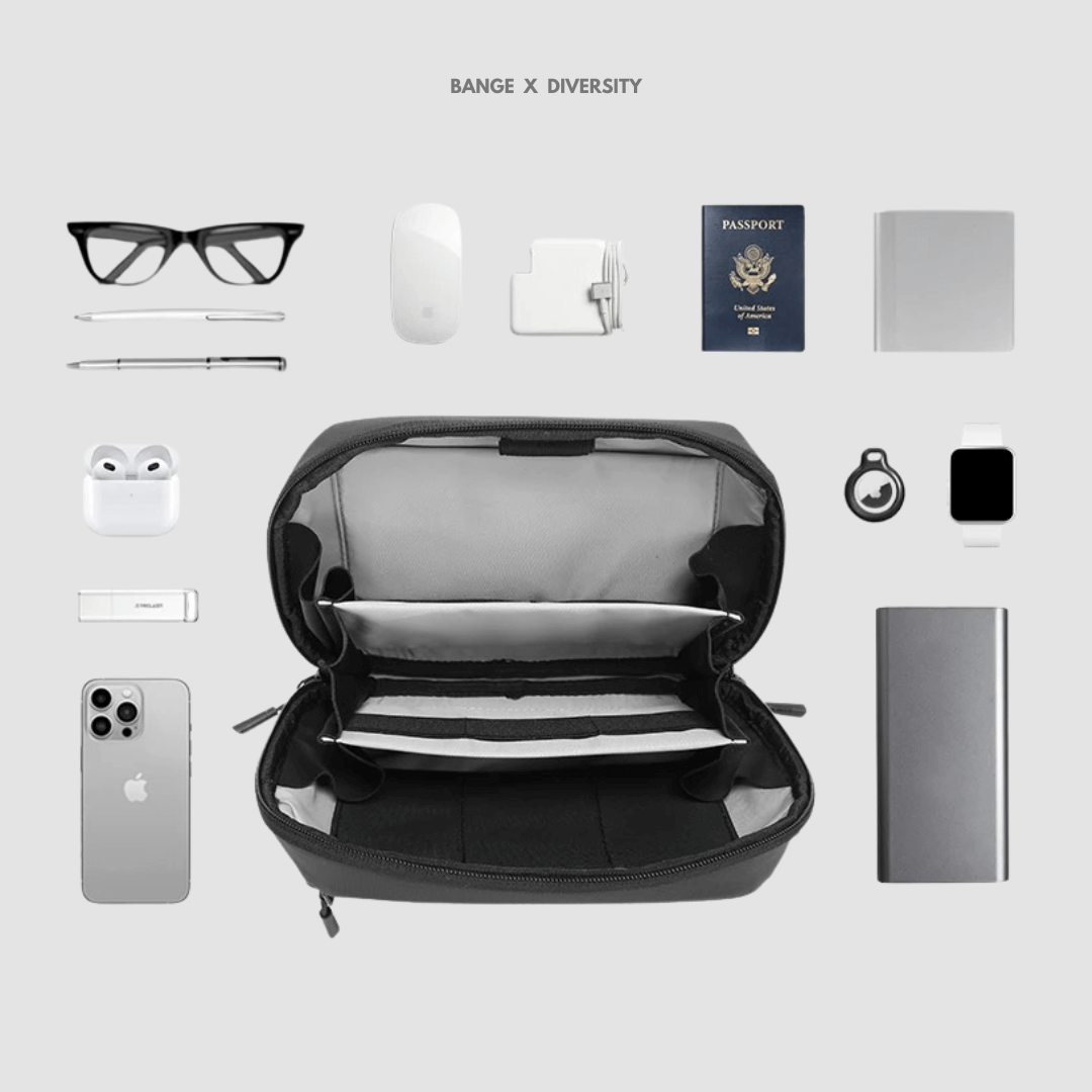 BANGE Multi Layers Tech Storage Bag - Black
