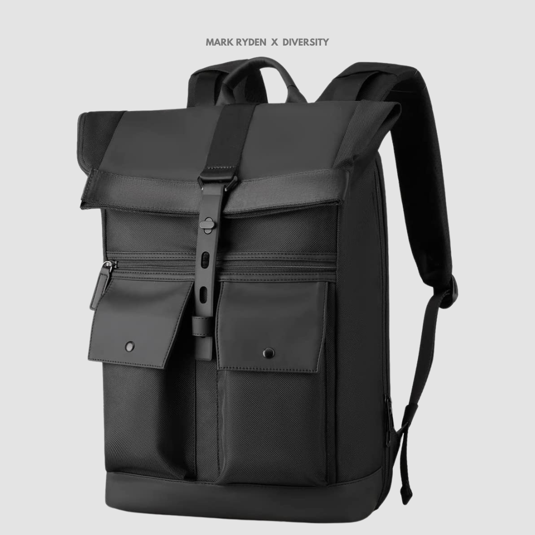 MARK RYDEN - Zoll Rolltop Backpack - Black