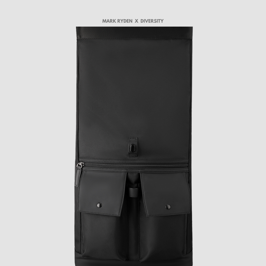 MARK RYDEN - Zoll Rolltop Backpack - Black