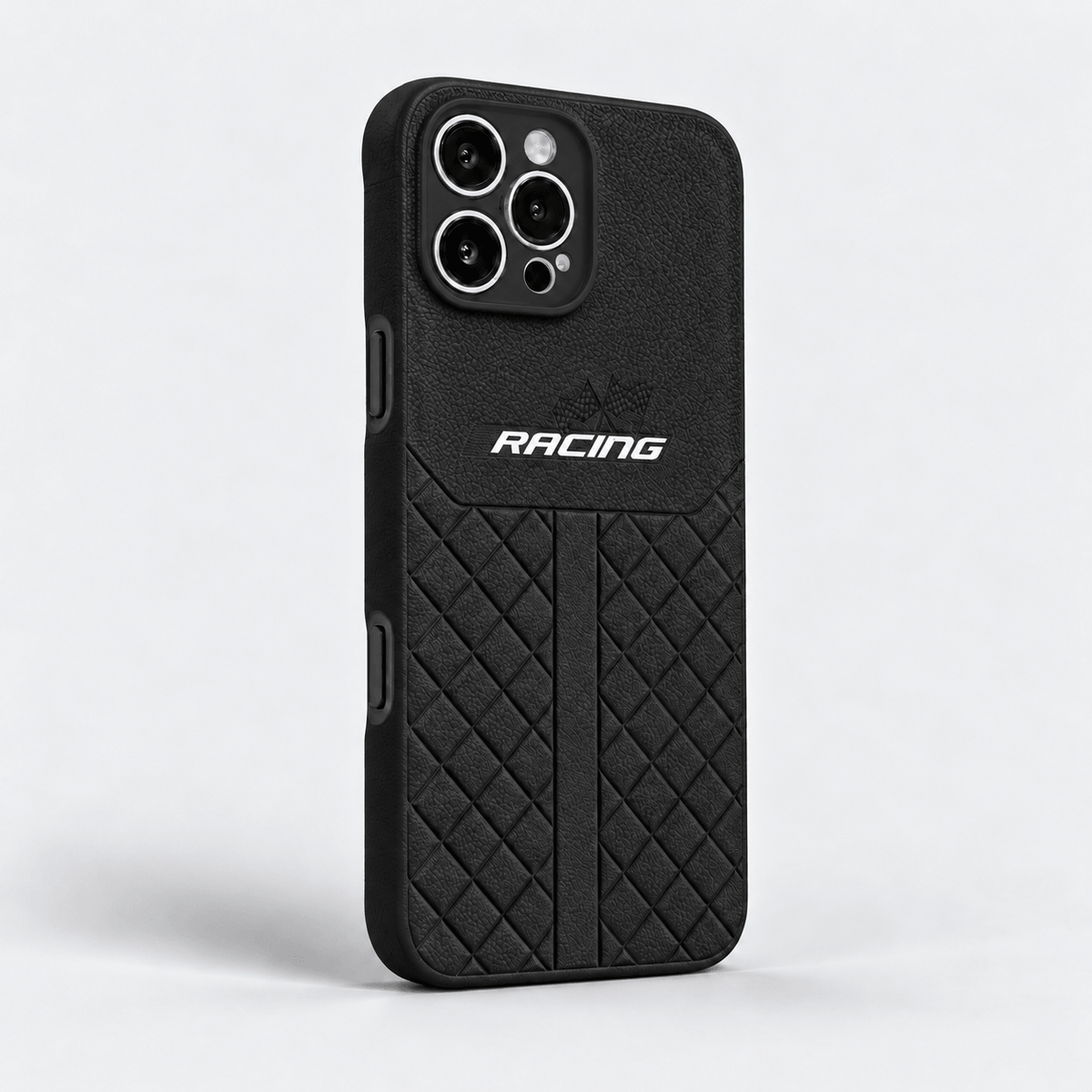 Pattern Leather iPhone Case - Black