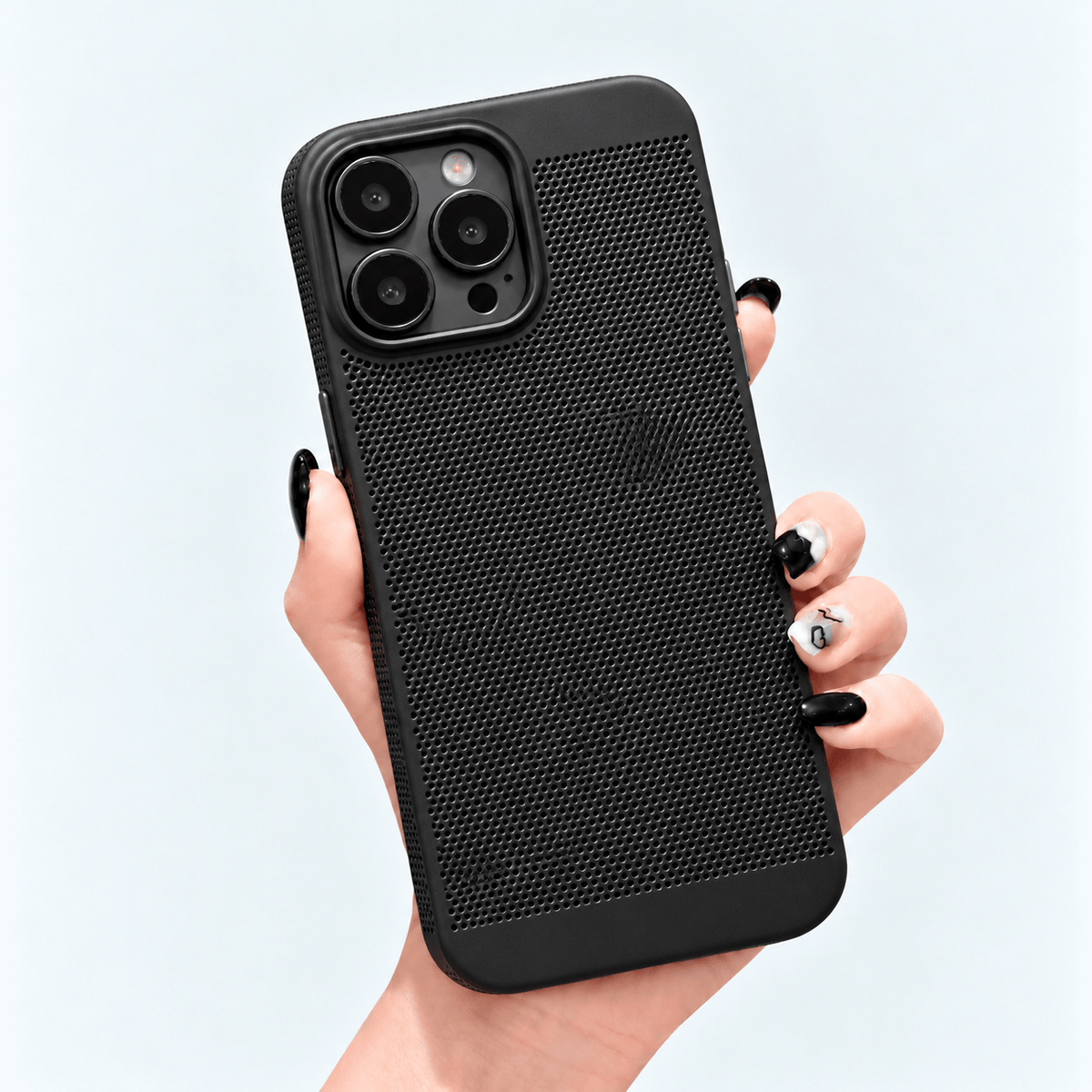 Luxury Breathable Mesh Phone Case - Black