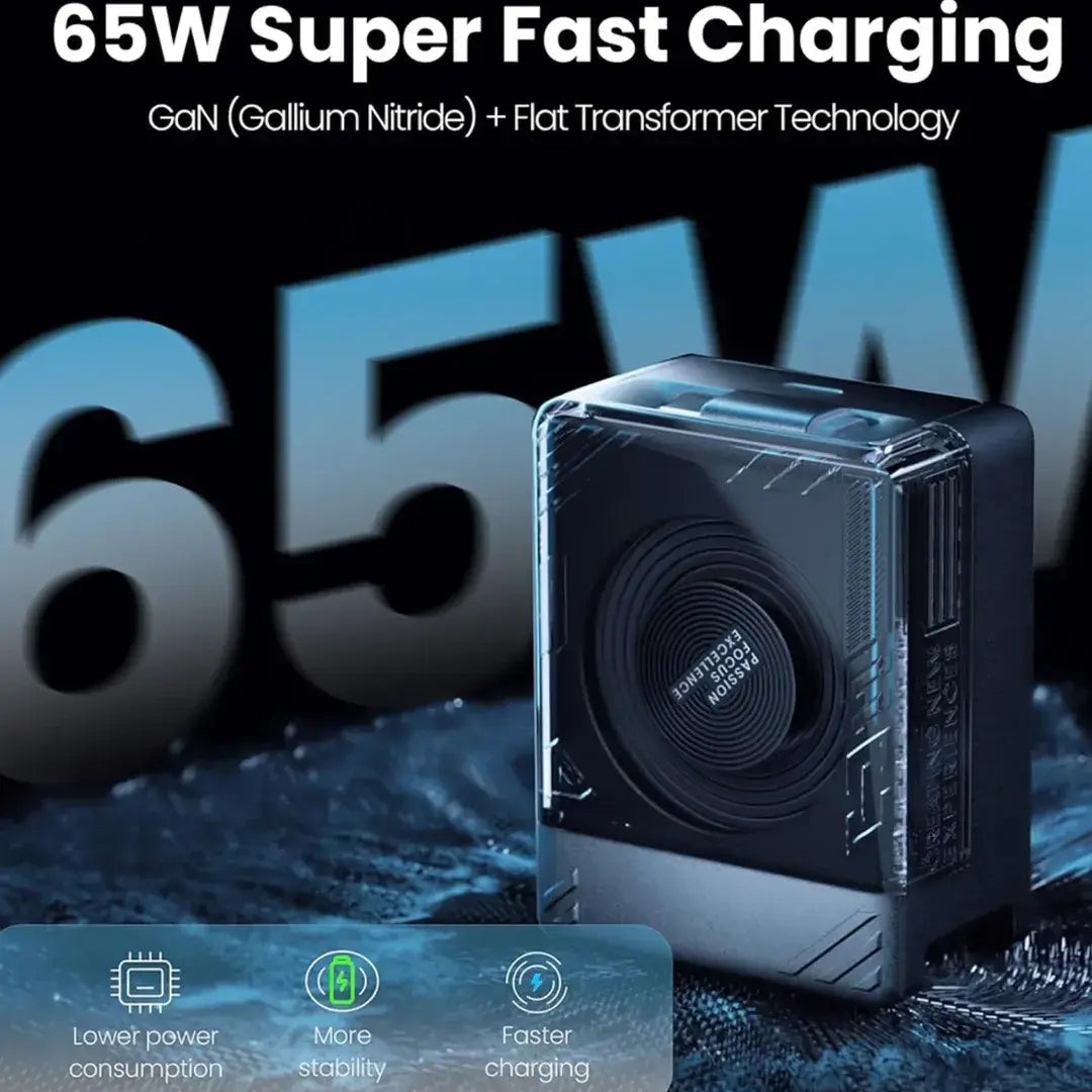 NILLKIN IceCore Retractable 65W GaN Charger