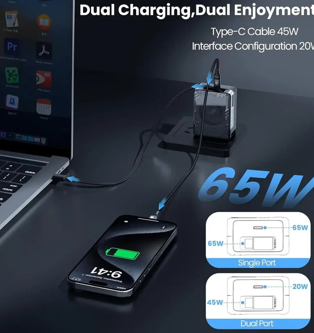 NILLKIN IceCore Retractable 65W GaN Charger