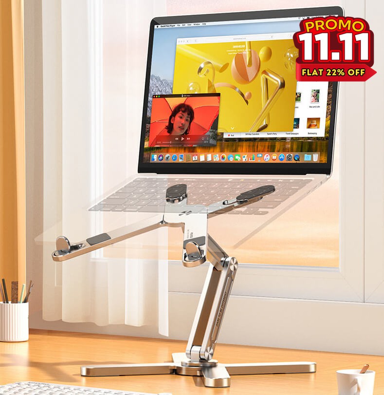 Aluminum Alloy 360 Rotating Laptop Stand-DIVERSITY