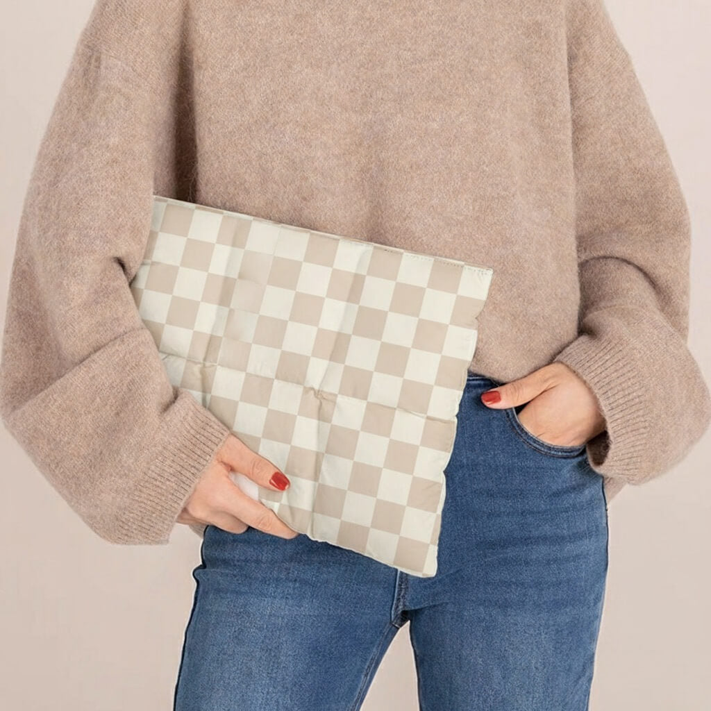 Puffy Laptop Sleeve - Chessboard