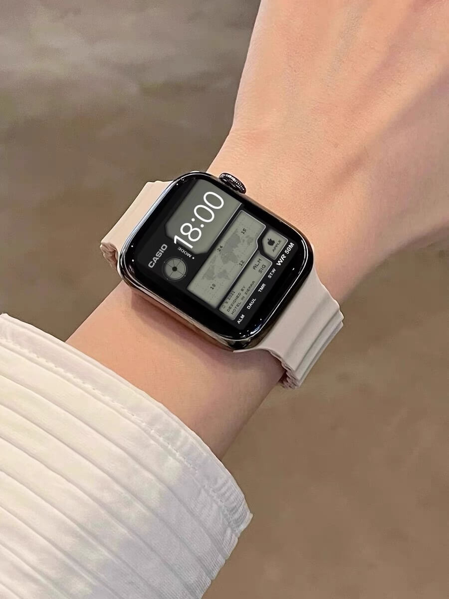 Ocean Magnetic Silicone Strap For Apple Watch - Starlight