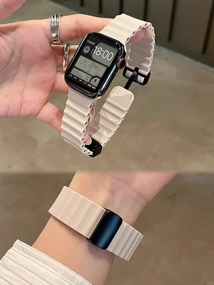 Ocean Magnetic Silicone Strap For Apple Watch - Starlight